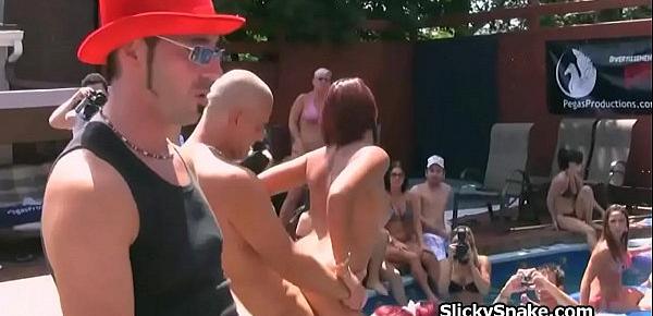  Sunny poolside sex orgy video got leaked